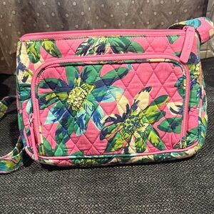 Vera Bradley Floral Pink Quilted Crossbody Bag